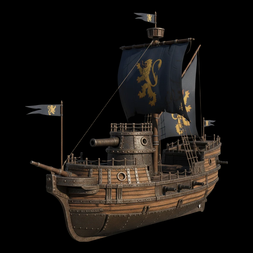 AI-created 3D ship model example