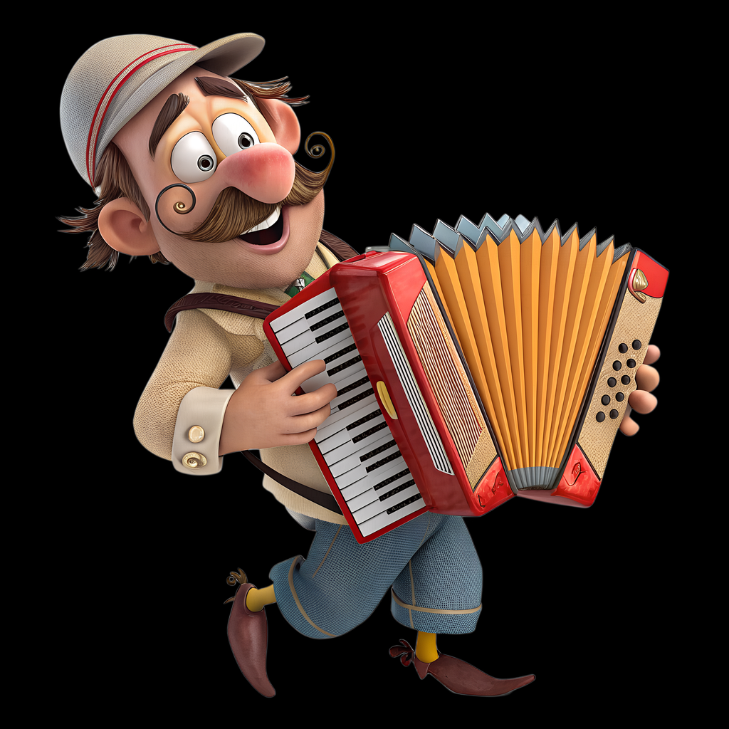 AI-created 3D musician model example